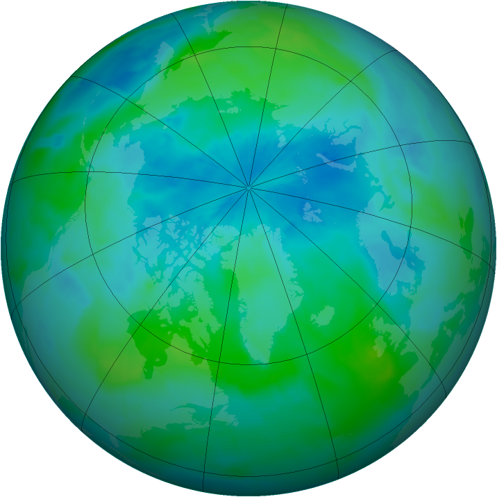 Arctic ozone map for 04 September 2011